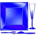 Vaisselle Jetable Design Bleu Perle